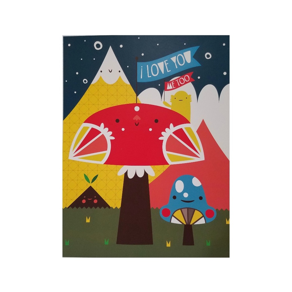 Children's Wall Art Print I Love You 11X14"